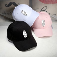 Hip Hop Middle Finger Cat Embroidery Baseball Hat Mujer Snapback Trucker Caps #8  eb-73476389